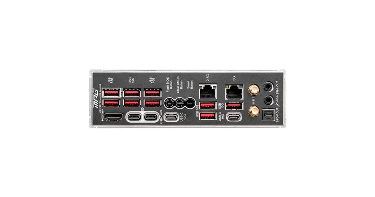 MSIMPG X870E CARBON WIFI socket AM5 moederbord  (RAID, 5Gb-LAN, 2,5Gb-LAN, Wi-Fi 7, BT, Sound, ATX)
