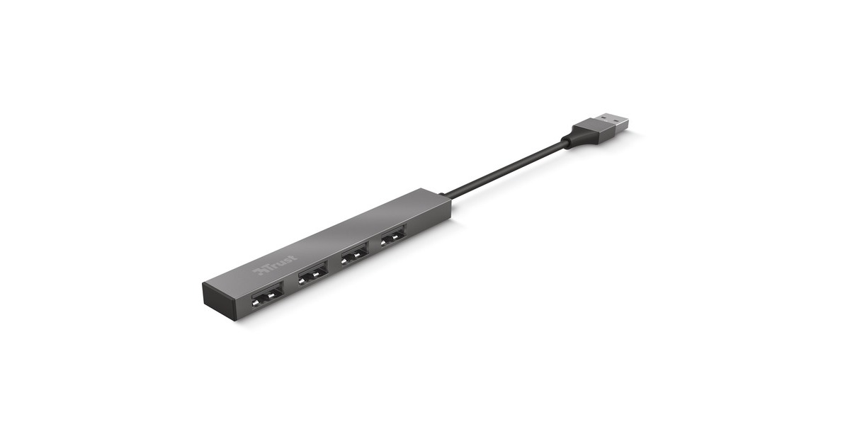TrustHalyx Aluminium 4-Port Mini USB Hub usb-hub  (Aluminium)