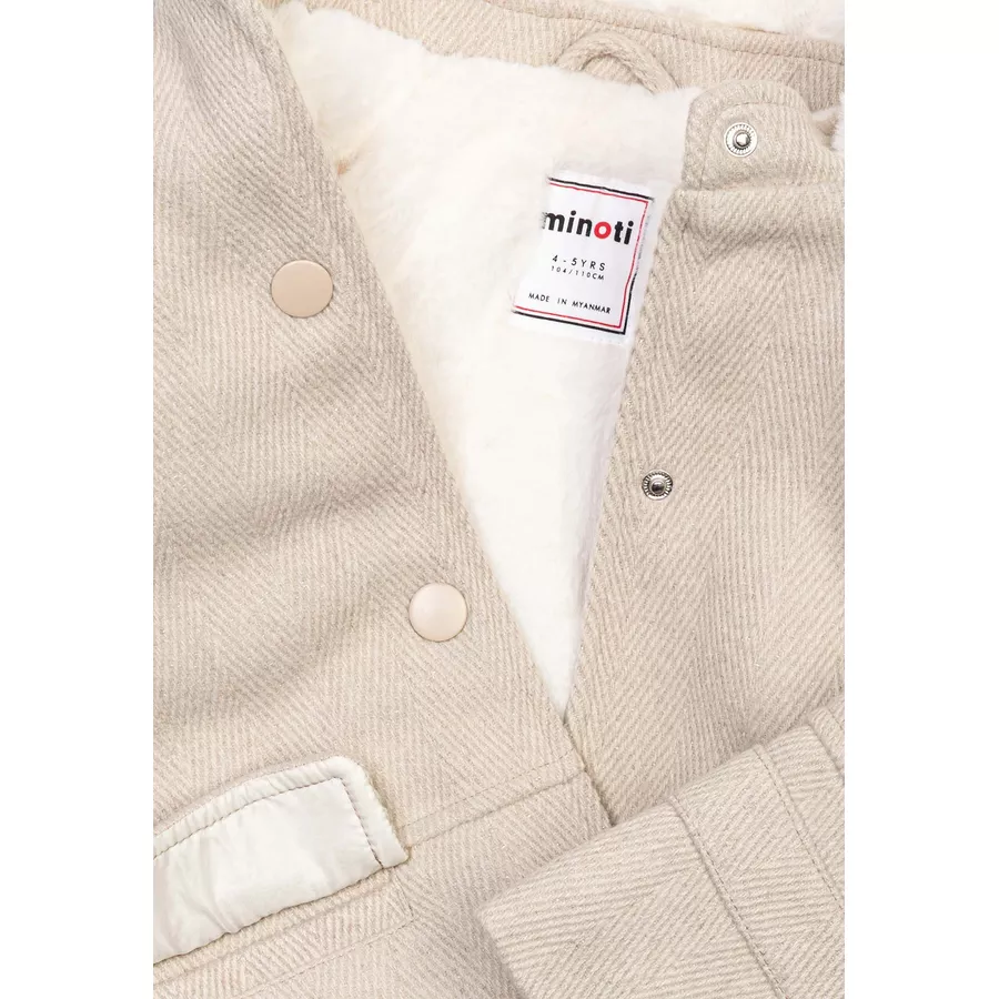 MINOTI Winterjacke SteingrauCremeweiß