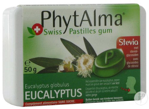 Phytalma Pastilles Gum Eucalyptus + Stevia 50g
