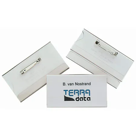 Durable 800119 Namensschilder mit Anstecknadel 40 x 75 mm, 100 Stück