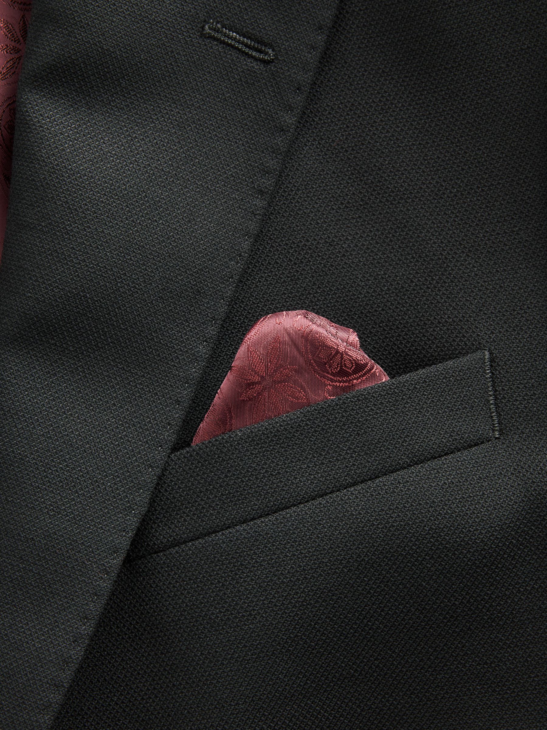 Zwart - Signature getextureerd slim-fit kostuumjasje van Italiaanse Tollegno-wol