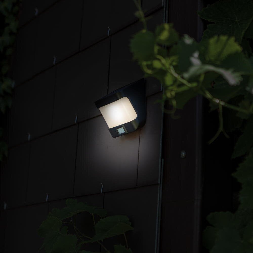 LED Solar Wandlamp Try in Antraciet 8W 500lm IP54 met Bewegingssensor