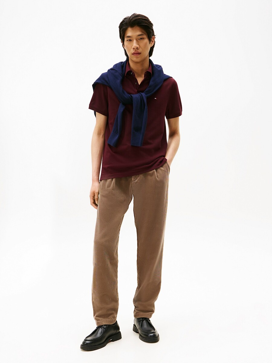 TOMMY HILFIGER<br>Polo reta e elástica, 2 botões