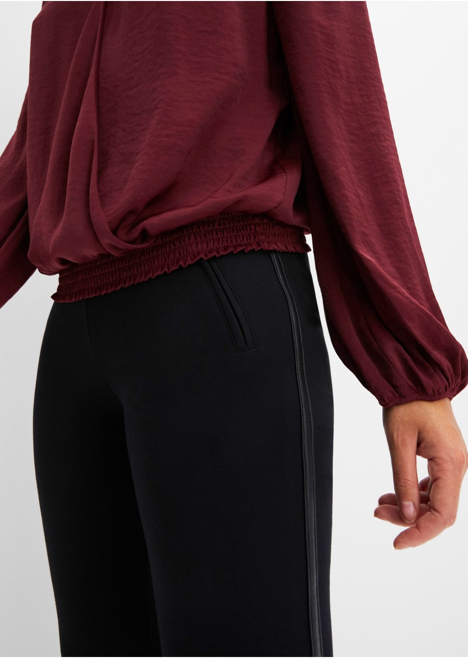 Blouse en satin style portefeuille