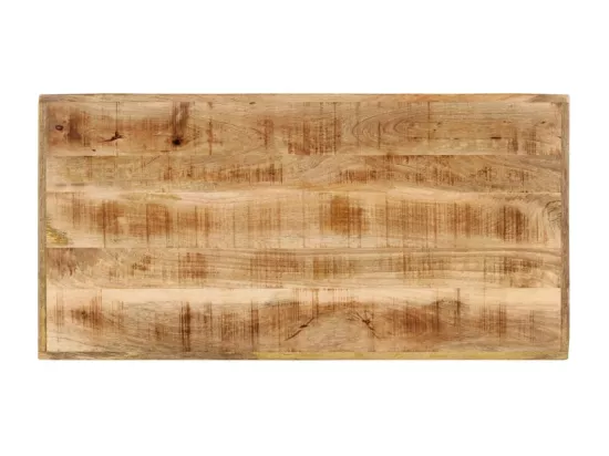 Table de bar 110x55x107 cm bois massif de manguier et fer