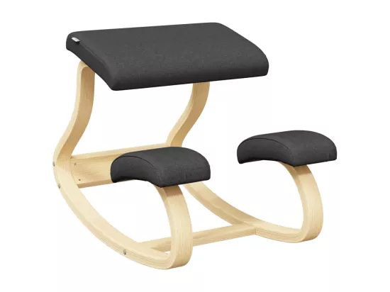 Chaise assis-genoux noir 48x71x51 contreplaqué de bouleau