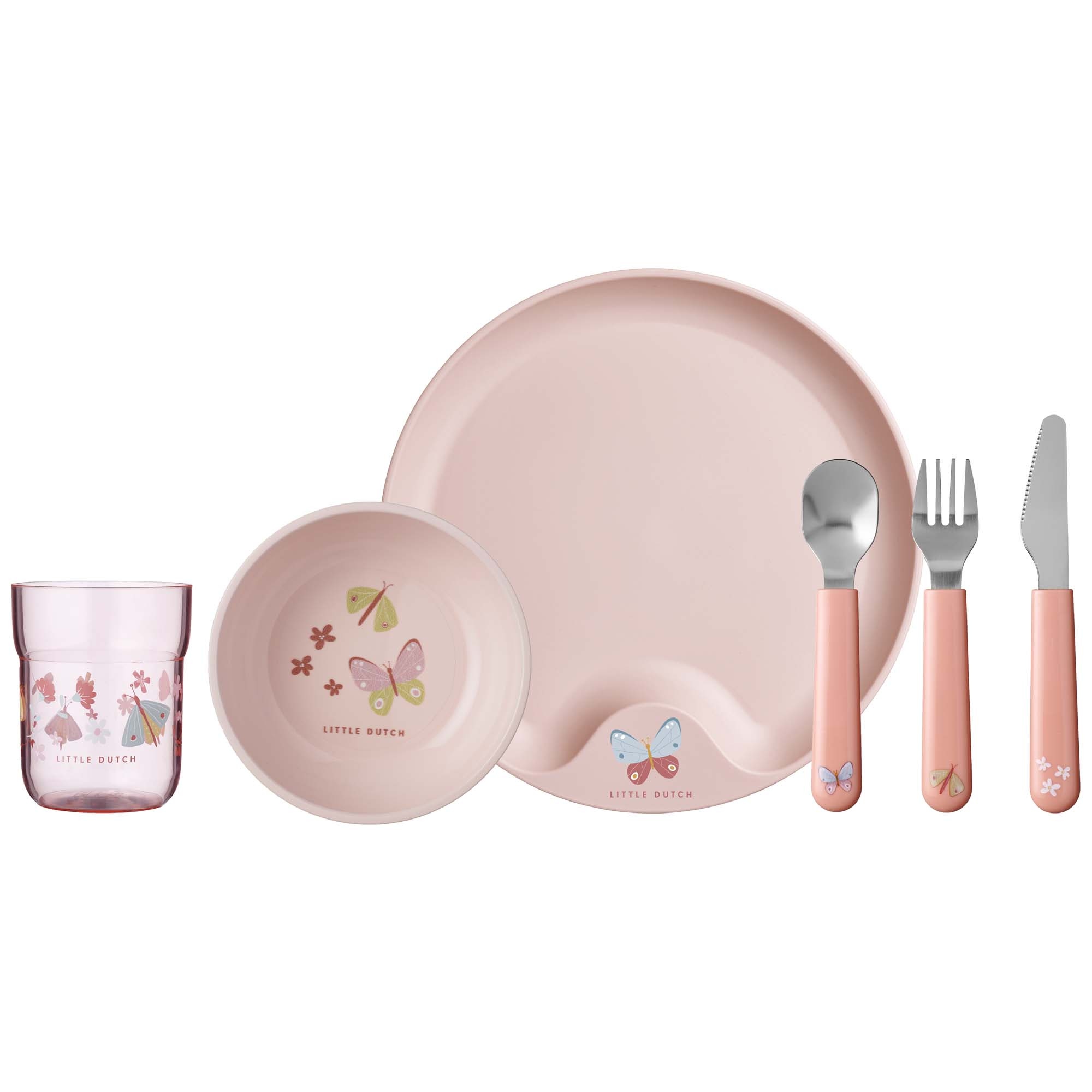 Mepal x Little Dutch eetset flowers en butterflies - serviessets - Prénatal