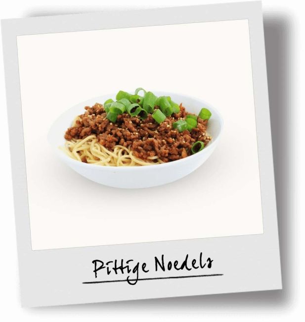 Pittige noedels met gehakt