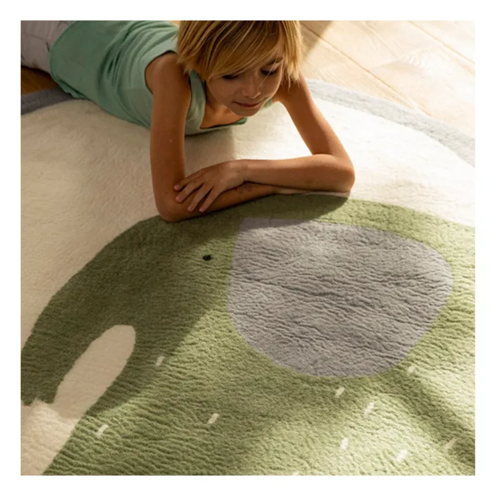 Muskhane Tapis Pasu Elephant en feutre | Vert