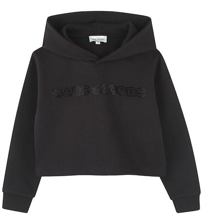 Little Marc Jacobs Kapuzenpullover - Kurz - Schwarz m. Strassste