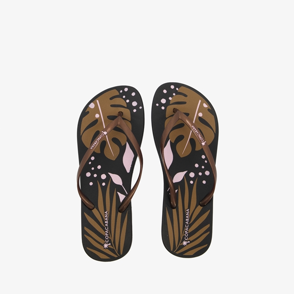 Copacabana dames teenslippers zwart
