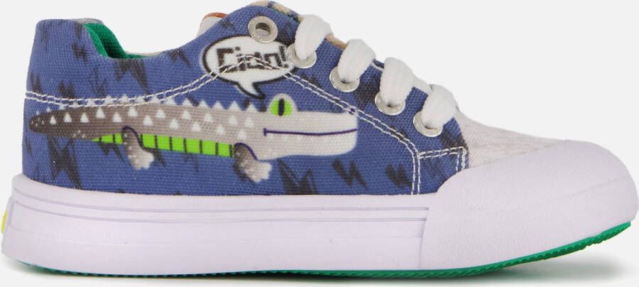 Go Banana's Croco sneakers blauw Jongens Textiel All over print 26