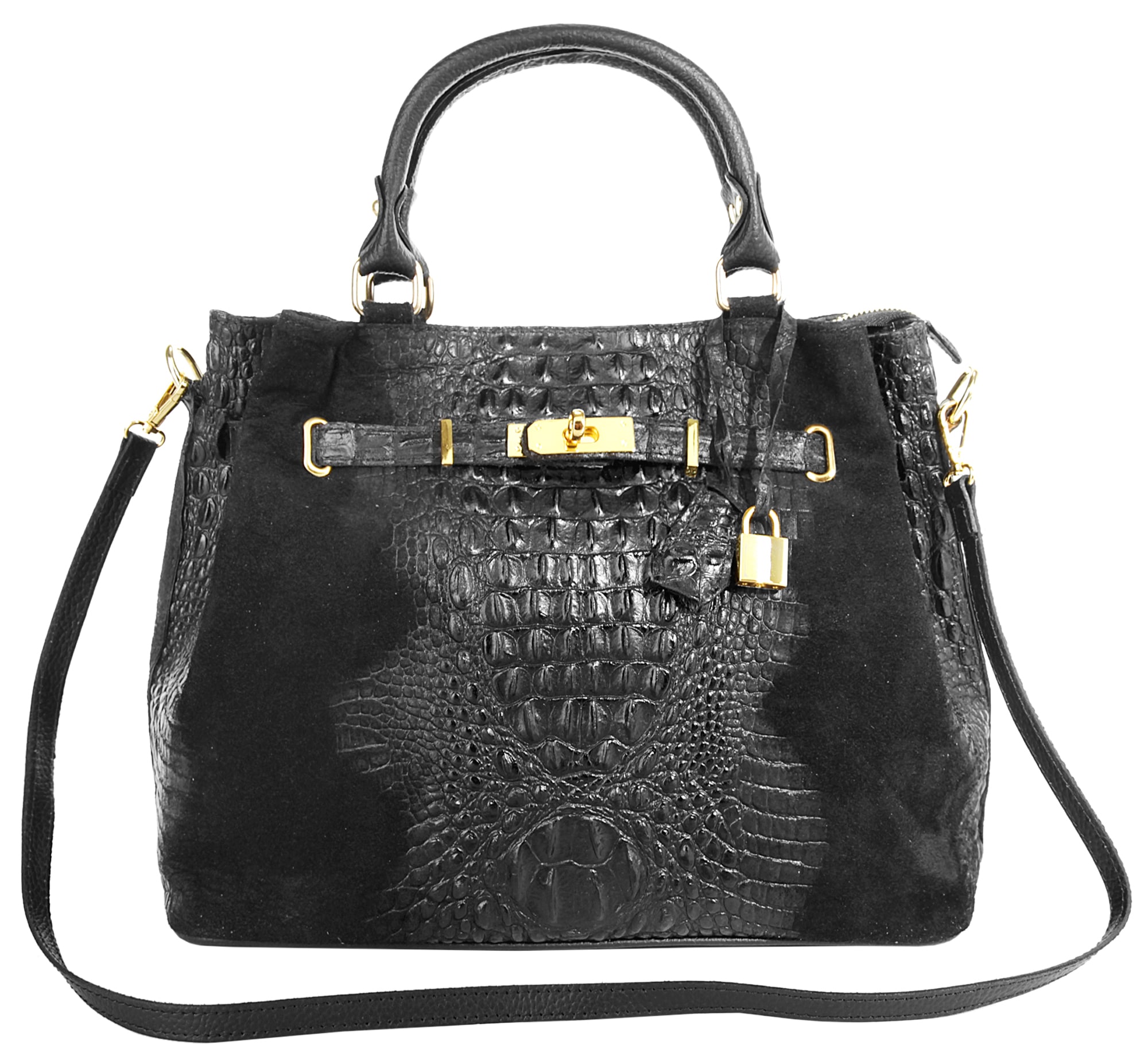 Cluty Henkeltasche echt Leder, Made in Italy