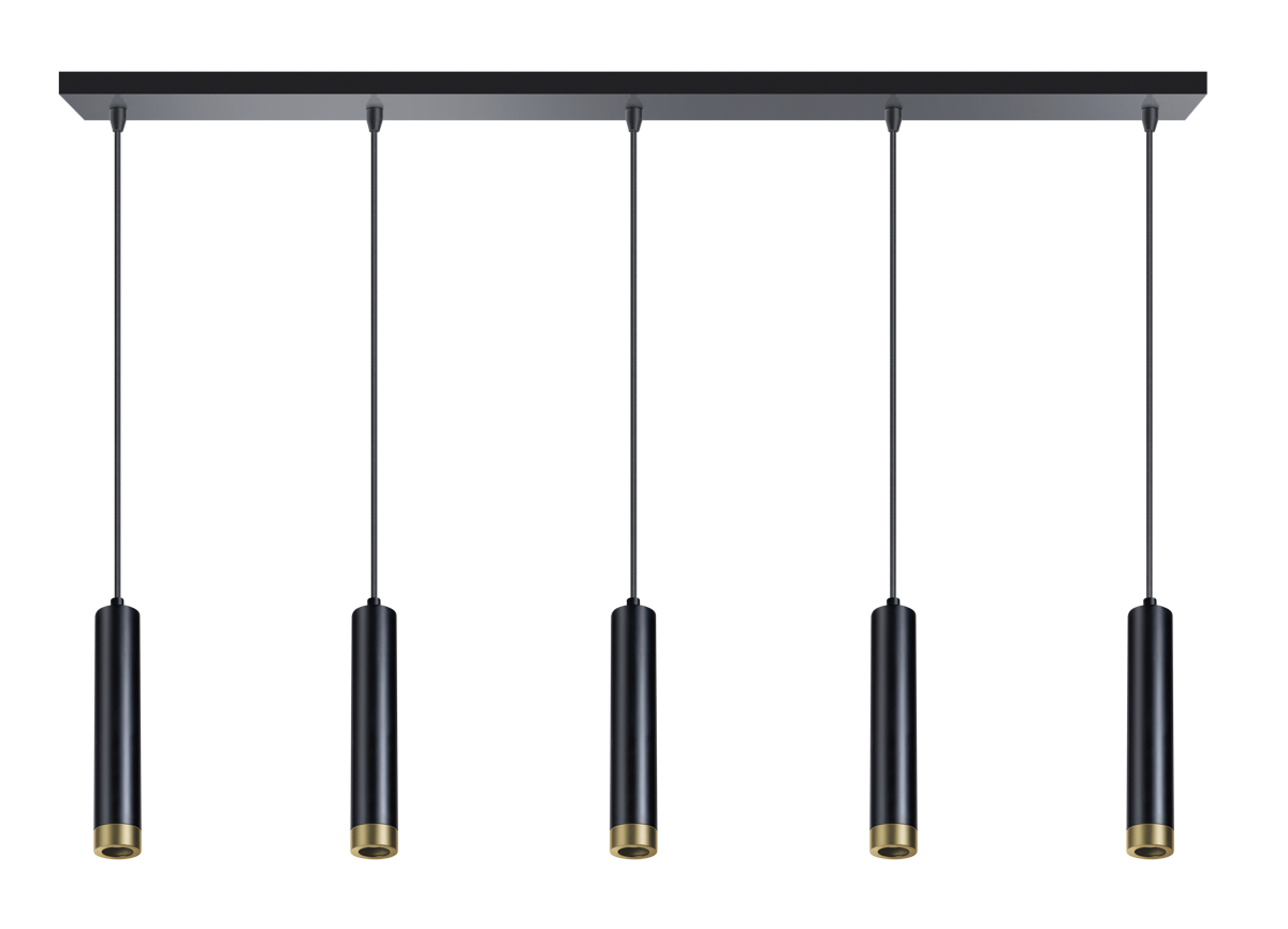 ETH Miller Hanglamp 5x E27 Zwart