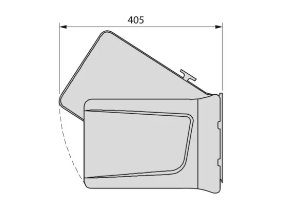 Poubelle de recyclage 15 litres fixation sur porte Recycle