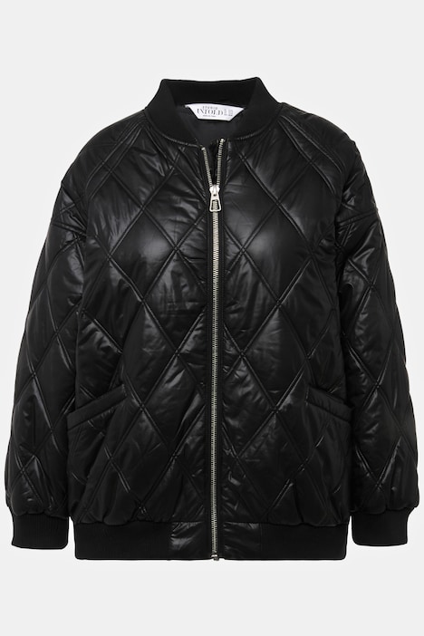 Stepp-Blouson, Collegekragen, Raglan-Langarm