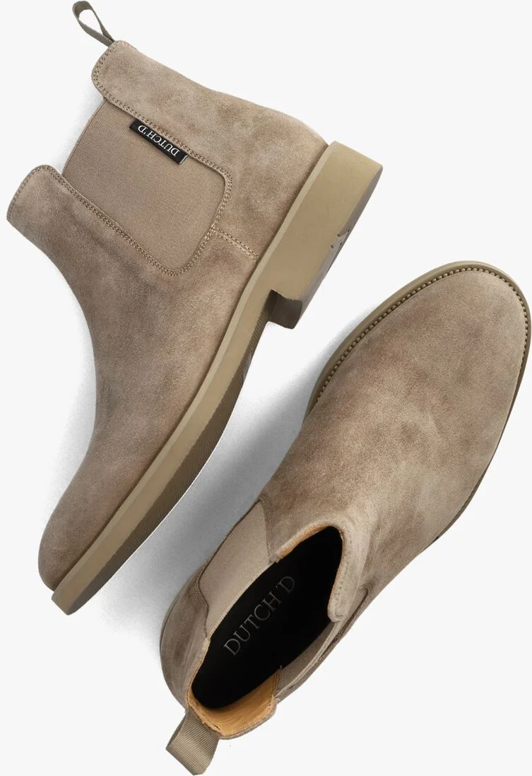 DUTCH\\'D beige dutch'd chelsea boots chelsea boot