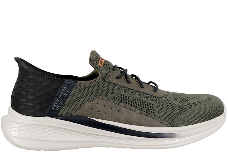 SKECHERS SLADE COHEN OLIVE GREEN SNEAKER SLIP-INS