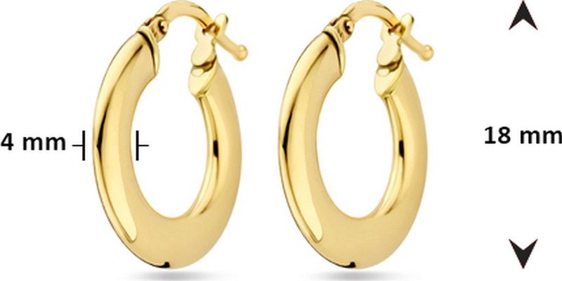 14K geelgoud oorringen 4032196