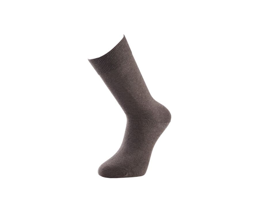 Chaussettes homme fines coton Chocolat chiné