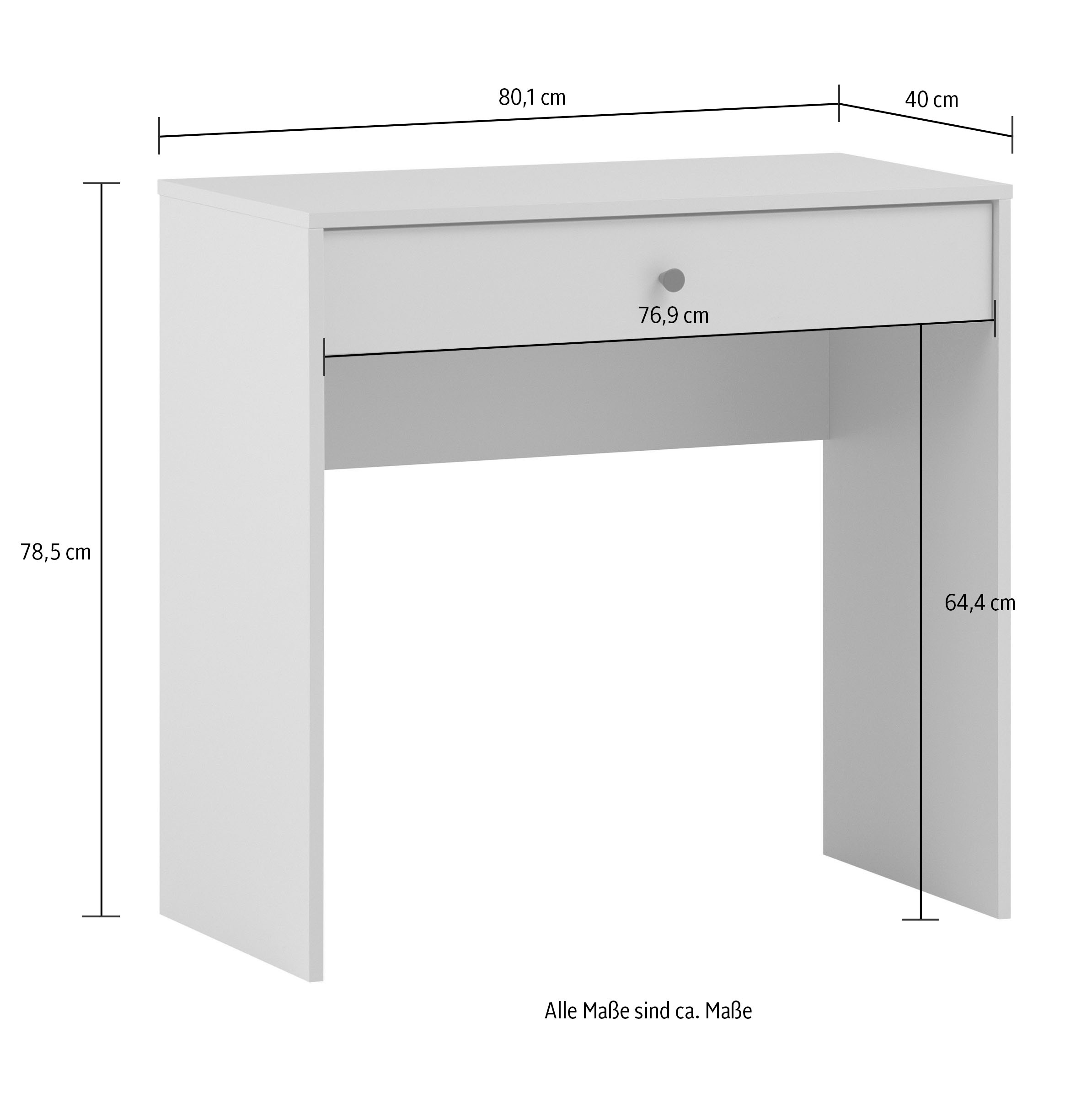 Schildmeyer Schminktisch »Smash, Breite 80 cm, Laptoptisch, Konsolentisch« Schublade mit Teilauszug und hochwertigen Metallbeschlägen