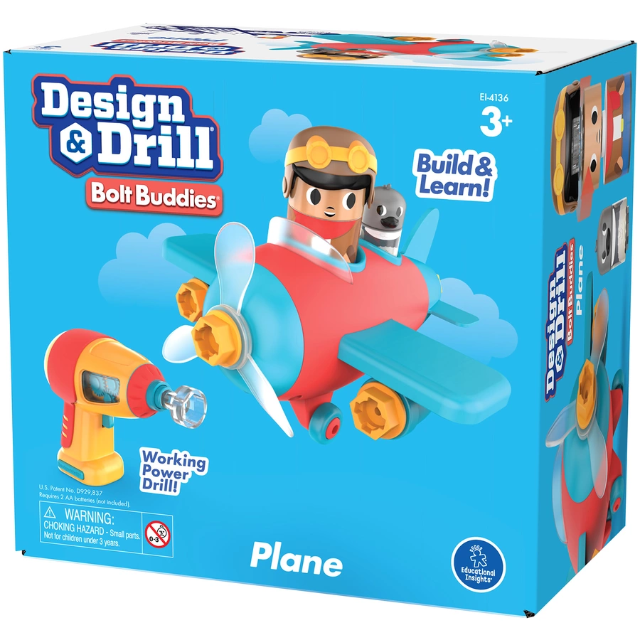 Learning Resources® Design & Drill® Bolt Buddies® Flugzeug