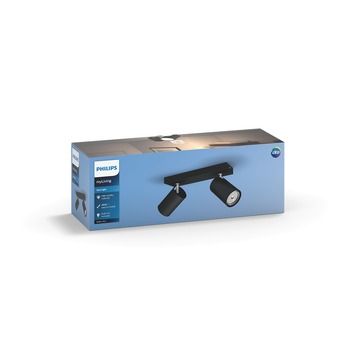 Philips duospot Kosipo LED zwart 230V