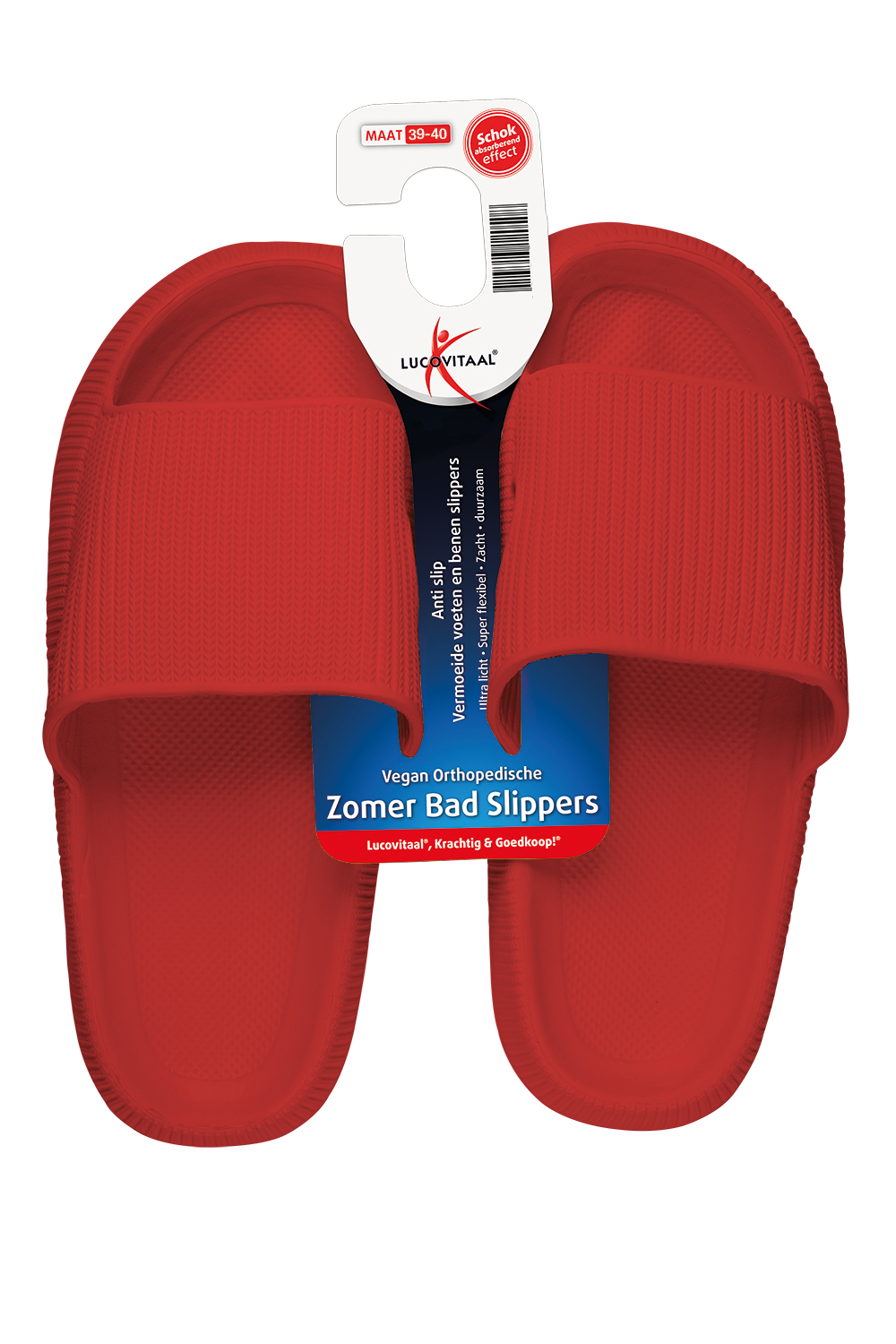 Zomer Badslipper 39-40 Rood (1 paar)