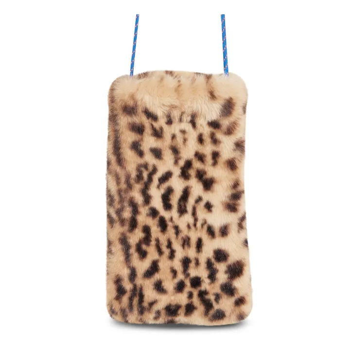 Bellerose Porte Téléphone Hellohi Fausse Fourrure Imprimé | Beige