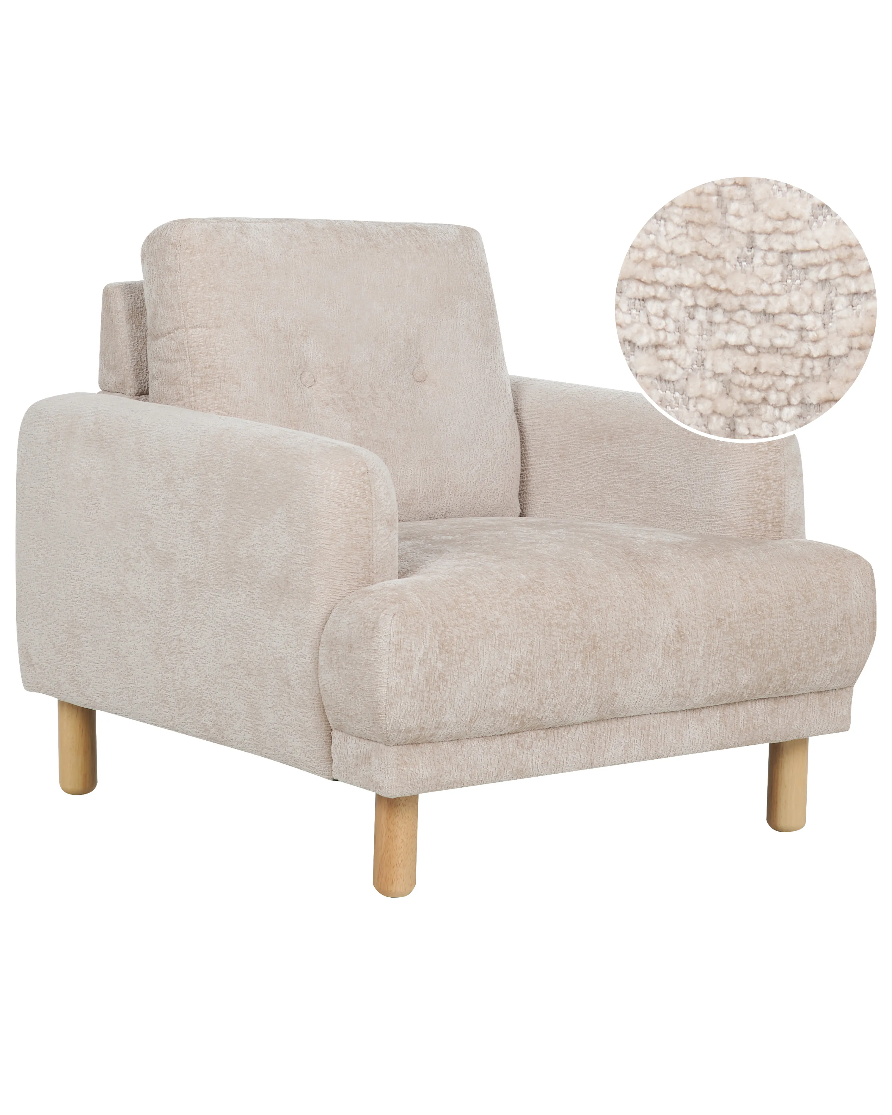Fauteuil TUVE Bouclé Beige