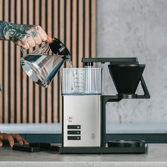 Melitta One®|Filterkaffeemaschine Schwarz-Edelstahl