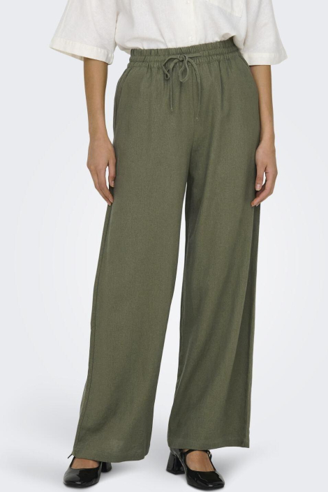 Jacqueline de Yong groene dames broek