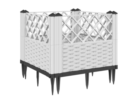 Jardinière bac lit surélevé blanche 43 x 5 x 43 cm 02_0038201