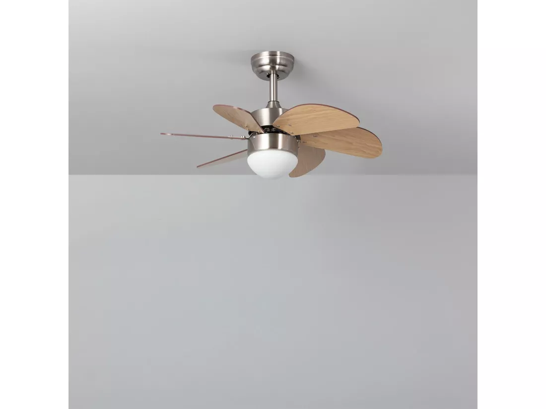 Ventilateur de Plafond Silencieux Orion Bois 81cm Moteur DC Argent