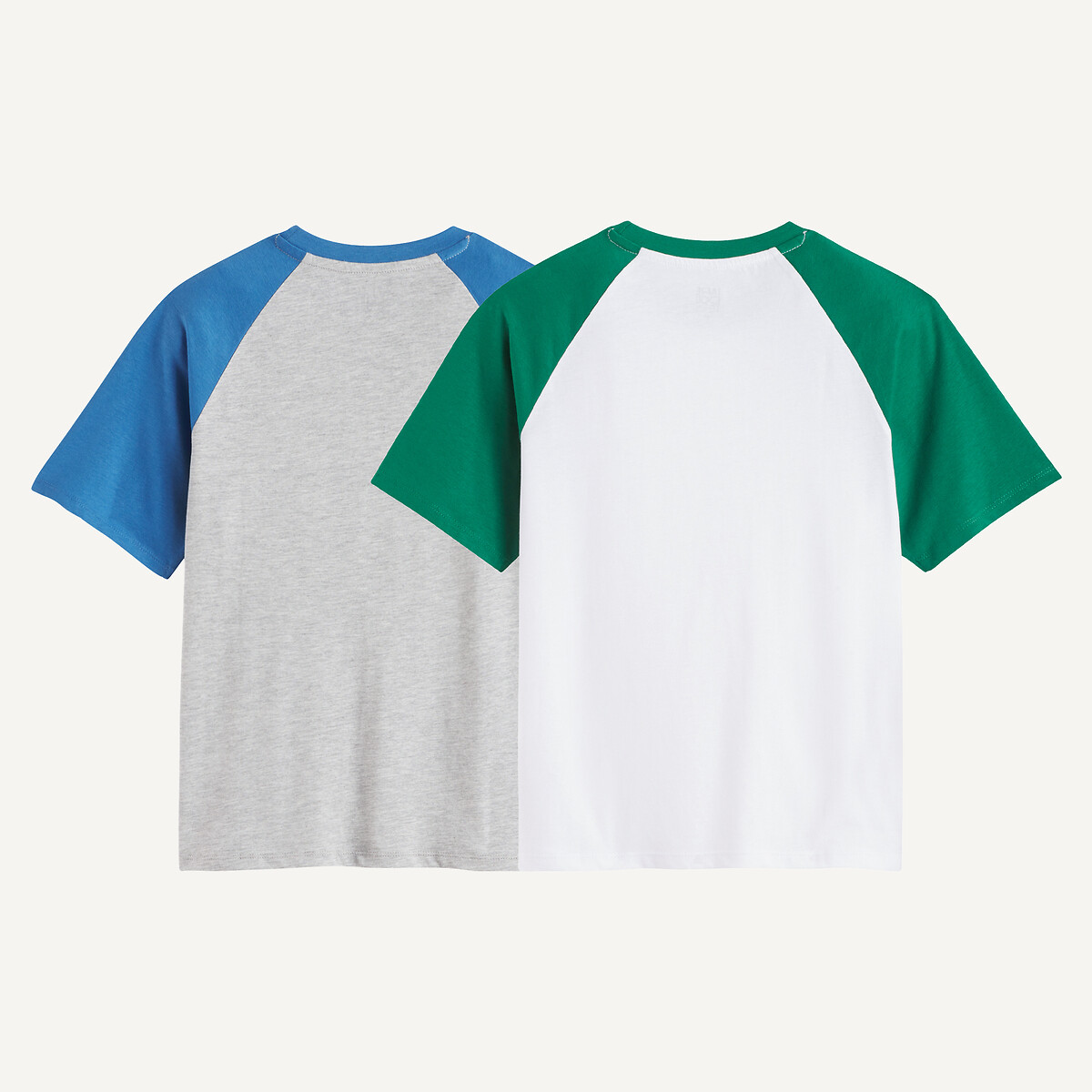 COLEÇÃO LA REDOUTE<br>Conjunto de 2 camisetas de manga curta com blocos de cores