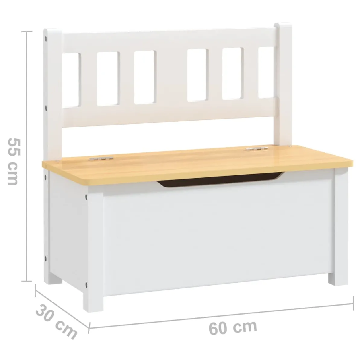 vidaXL Table et chaises enfants - Blanc