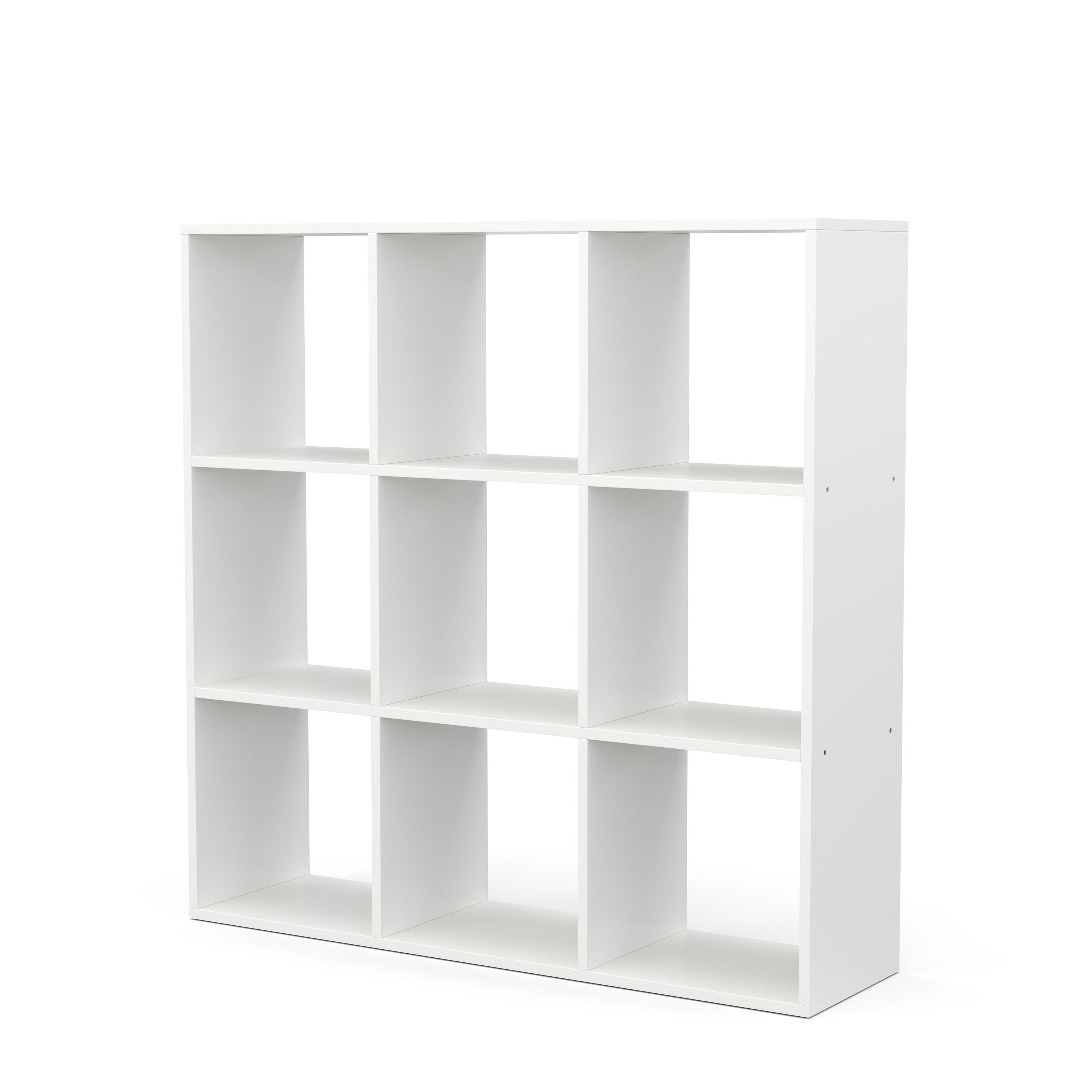 Bücherregal Raumteiler NOUR 9 Fächer 107 x 107 cm weiss