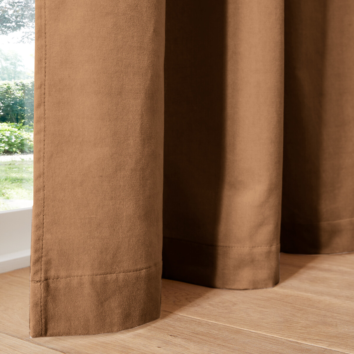 LA REDOUTE INTERIEURS<br>Cortina de veludo com acabamento em laços ocultos, Veludo