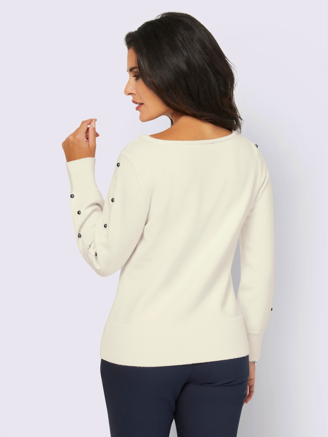 Pull encolure en u féminine