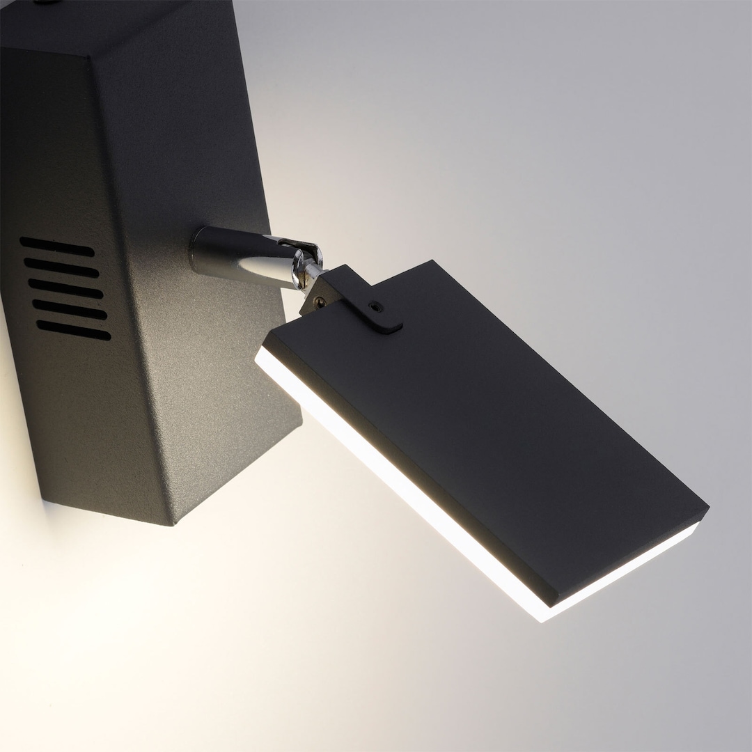 Paul Neuhaus LED Wandleuchte mit Spot PURE-MIRA schwarz