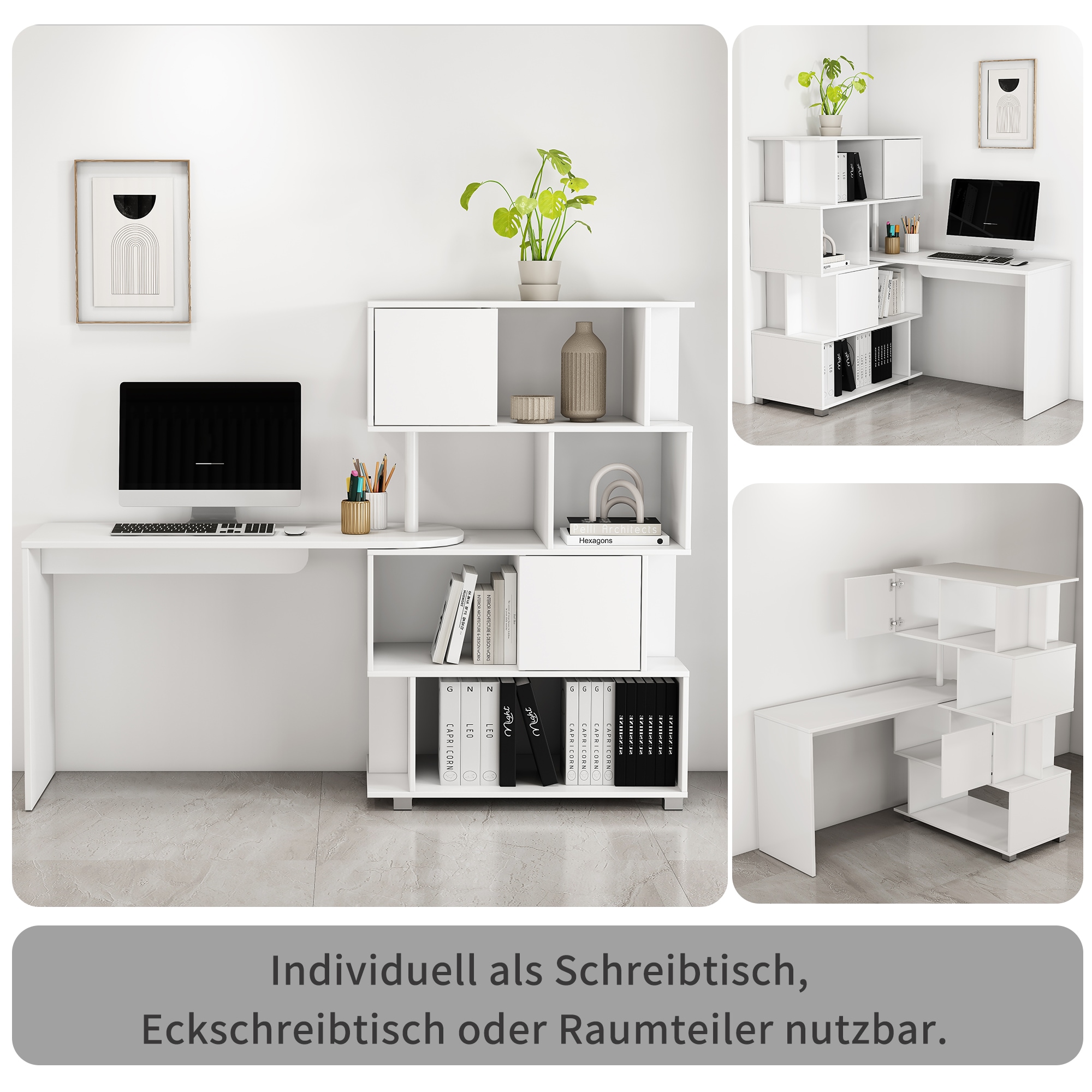 GOODproduct Schreibtisch »Inovo« Set,  als Eckschreibtisch oder Schreibtisch nutzbar, viel Stauraum