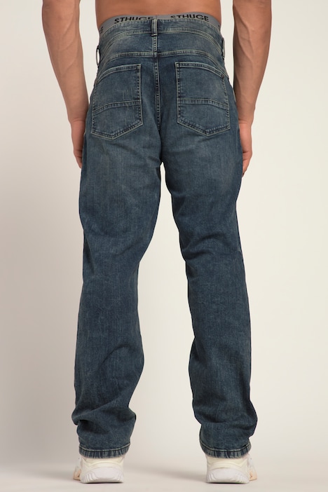 STHUGE Jeans, Loose Fit, Dirty Wash, 5-Pocket, bis 72/36