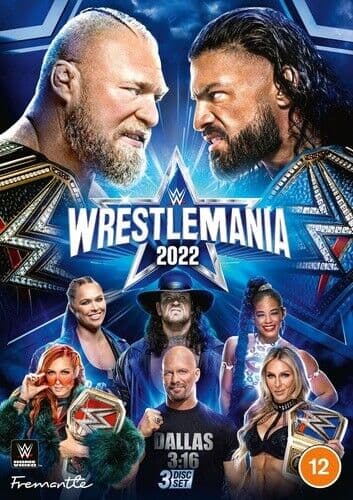 WWE: Wrestlemania 38 DVD (2022) Roman Reigns Cert 12 3 Discs Region 2