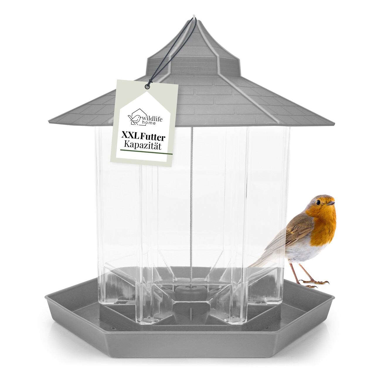 WILDLIFE HOME Futterlaterne, Grau