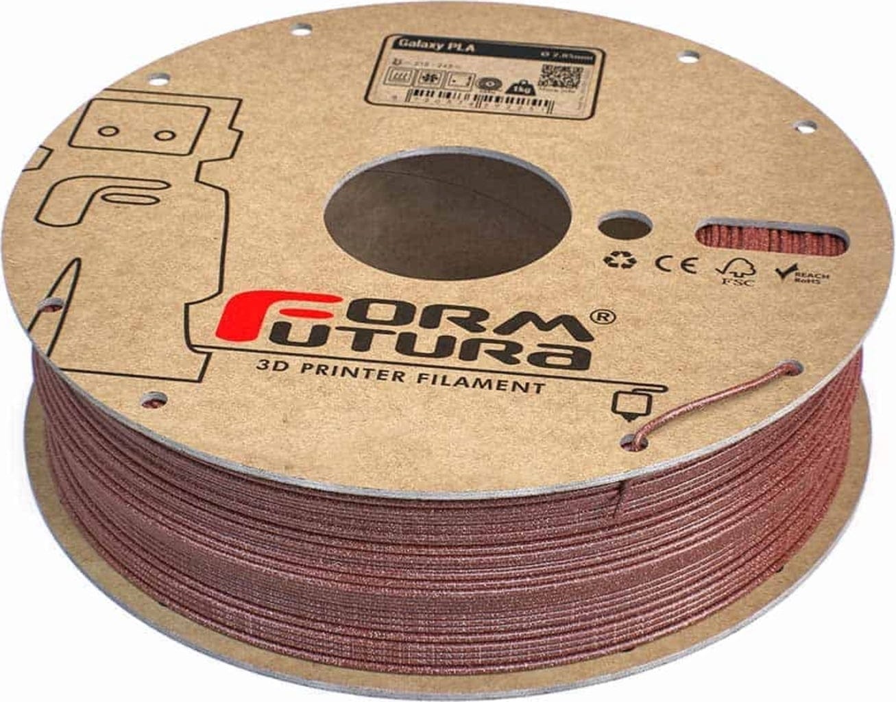 FormFutura  Galaxy PLA Mercury Brown, 1,75 mm (750 g)    Glitzerndes PLA Filament in Braun