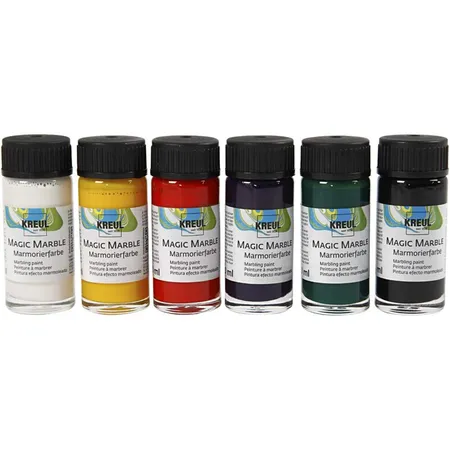 KREUL Marmorierfarbe Magic Marble, 6 x 20 ml