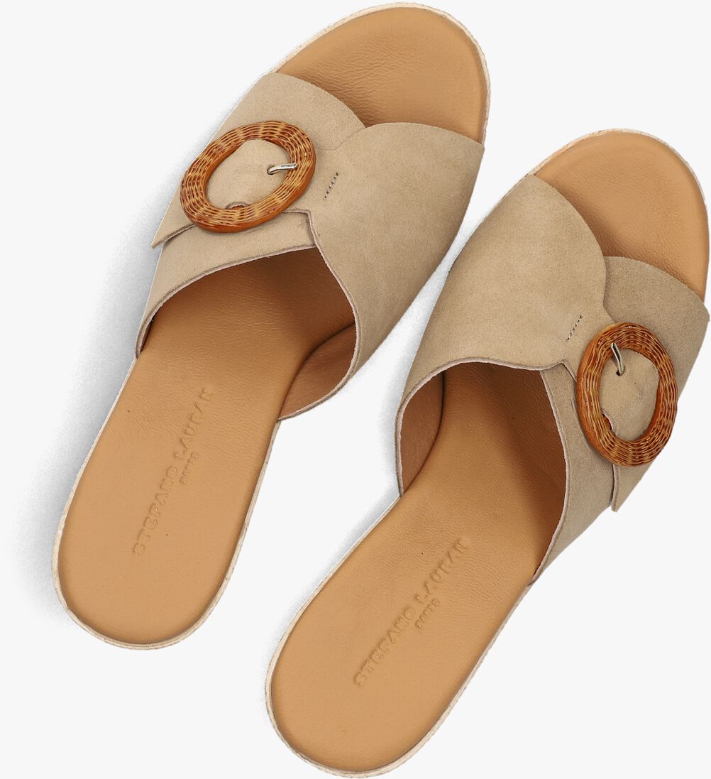 taupe stefano lauran sandalen met hak 2503