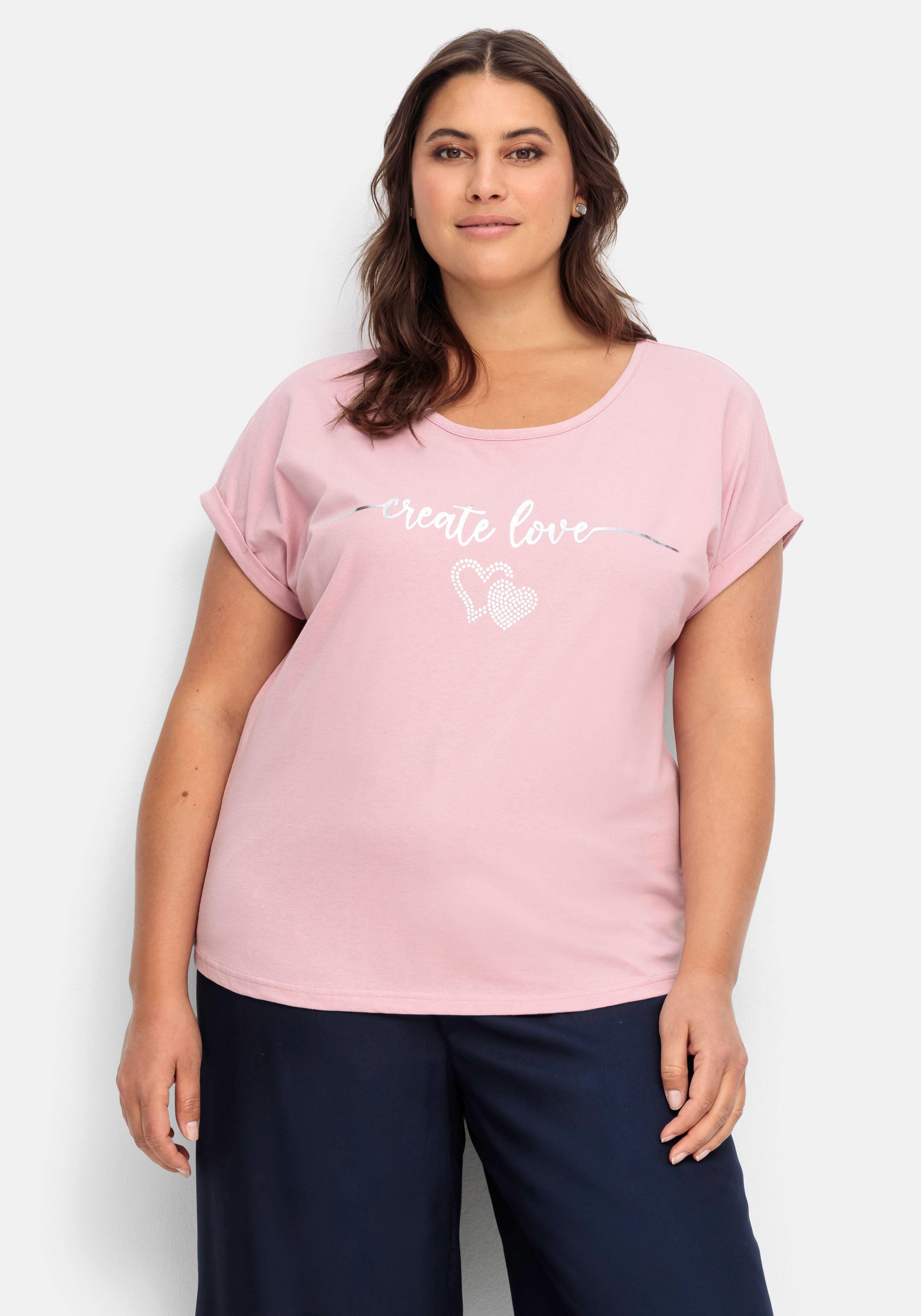 Jerseyshirt mit Glitzer-Frontprint