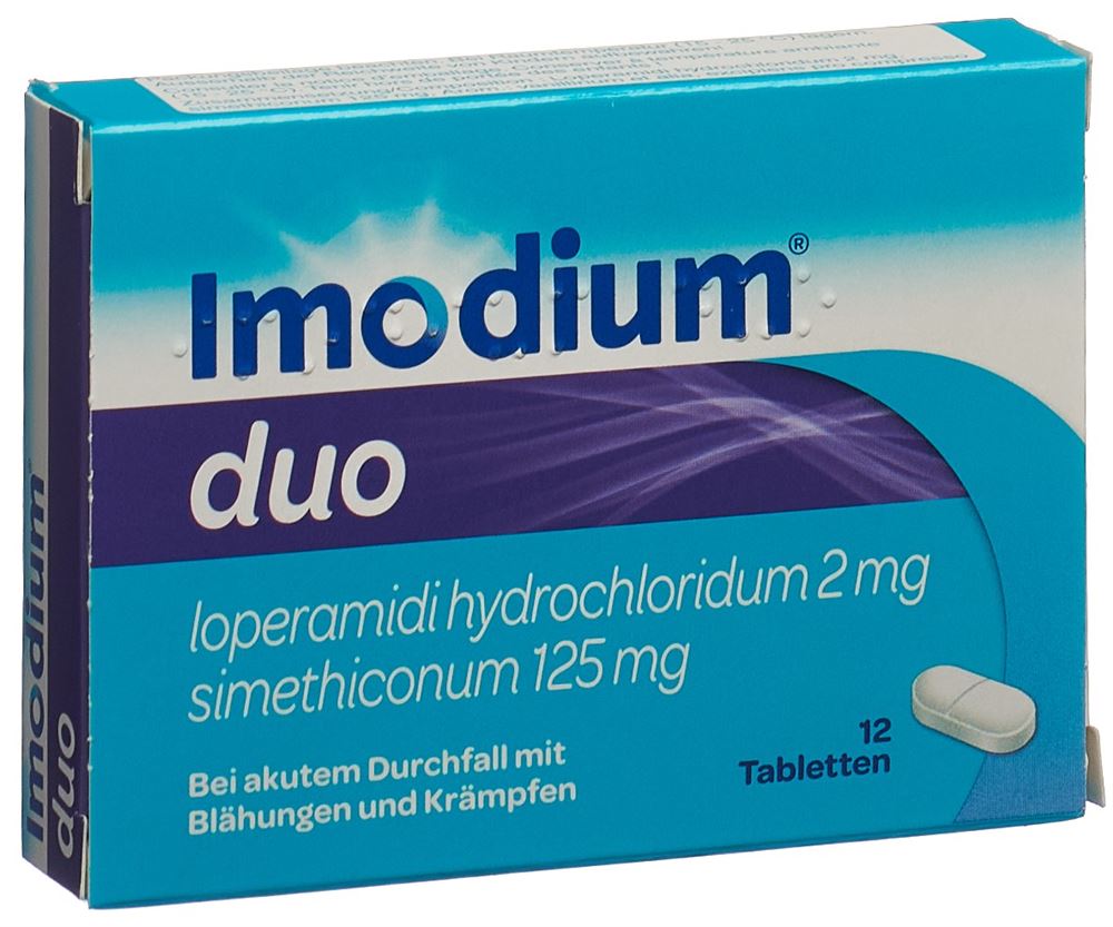 IMODIUM Duo (Simeticon 125 mg/133 mg) Tabl Blist 12 Stk
